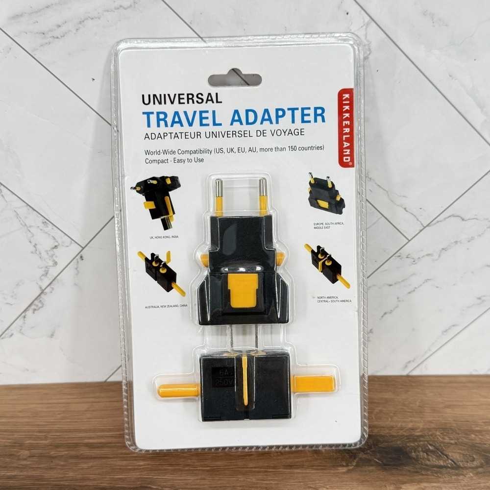 Kikkerland Universal Travel Adapter World Wide US UK EU AU Global Plug Converter